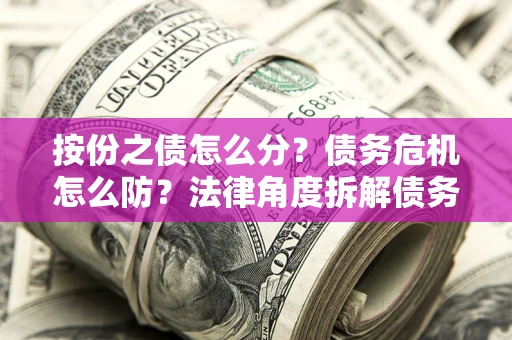 武汉按份之债怎么分？债务危机怎么防？法律角度拆解债务分配与风险自保指南