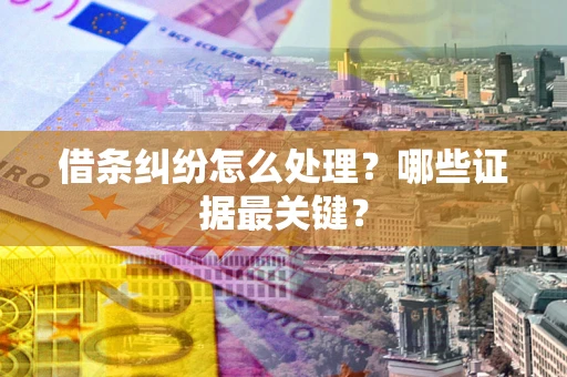 武汉借条纠纷怎么处理？哪些证据最关键？