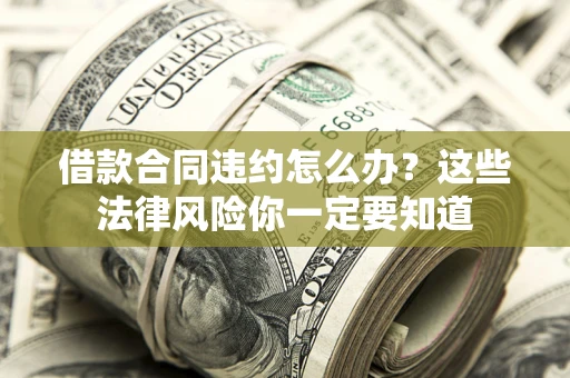 武汉借款合同违约怎么办？这些法律风险你一定要知道