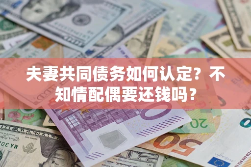 武汉夫妻共同债务如何认定？不知情配偶要还钱吗？