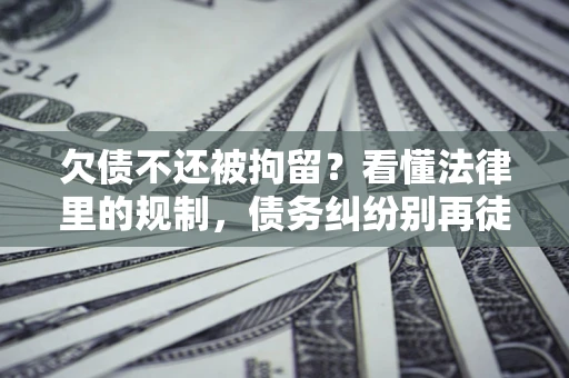 武汉欠债不还被拘留？看懂法律里的规制，债务纠纷别再徒劳奔波