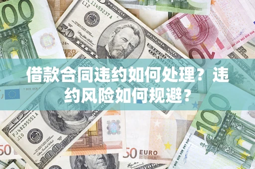 武汉借款合同违约如何处理？违约风险如何规避？