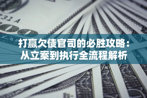 武汉打赢欠债官司的必胜攻略：从立案到执行全流程解析