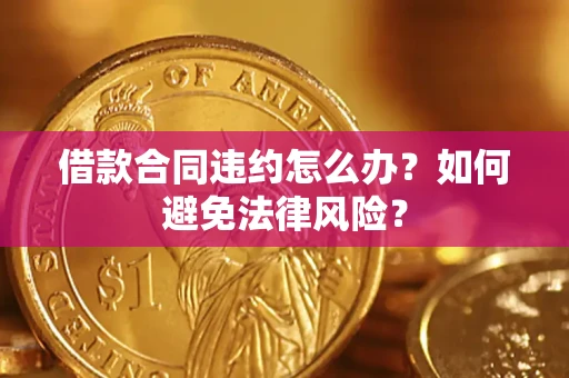 武汉借款合同违约怎么办？如何避免法律风险？